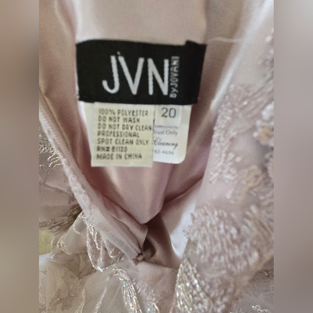 Jovani Mauve Spaghetti Strap - Picture 2 of 12